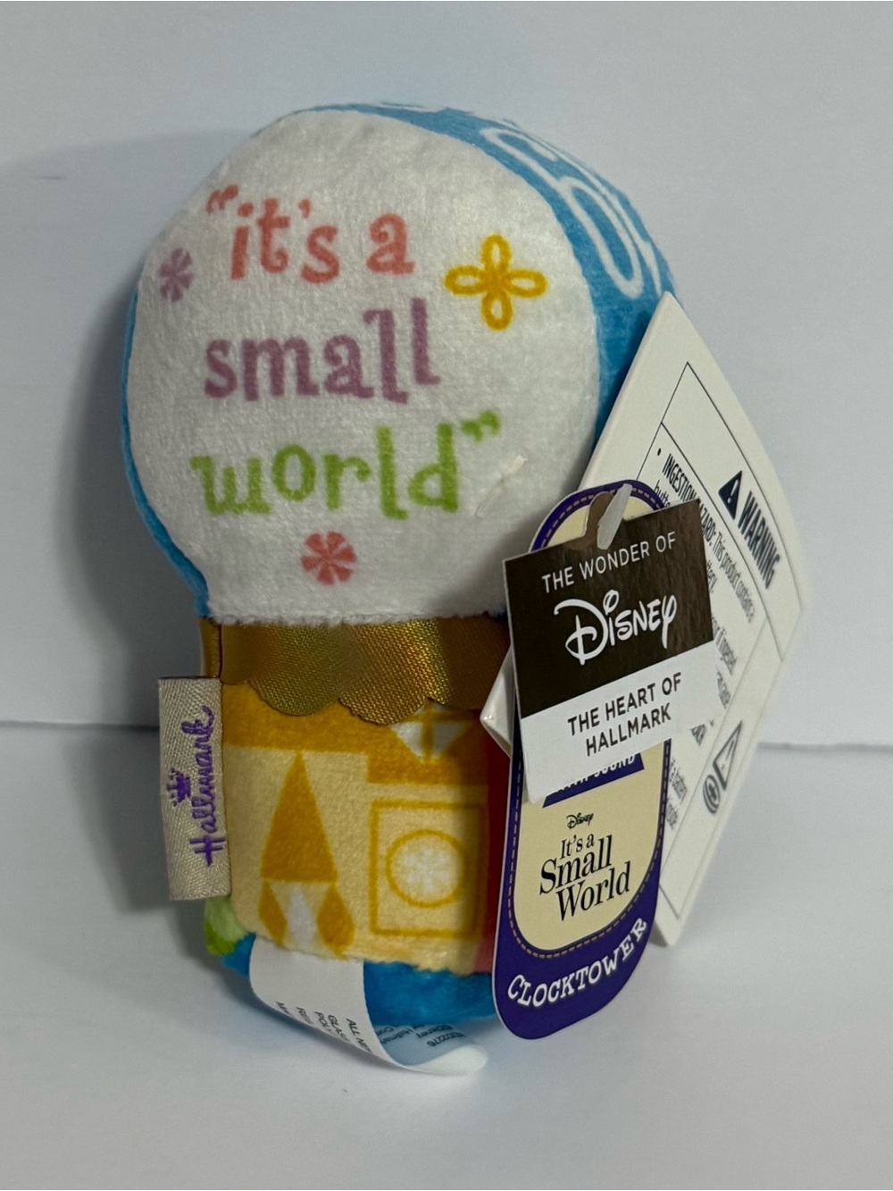 Disney Hallmark Itty Bitty Moana Clock Tower Small World Plush With Sound NWT
